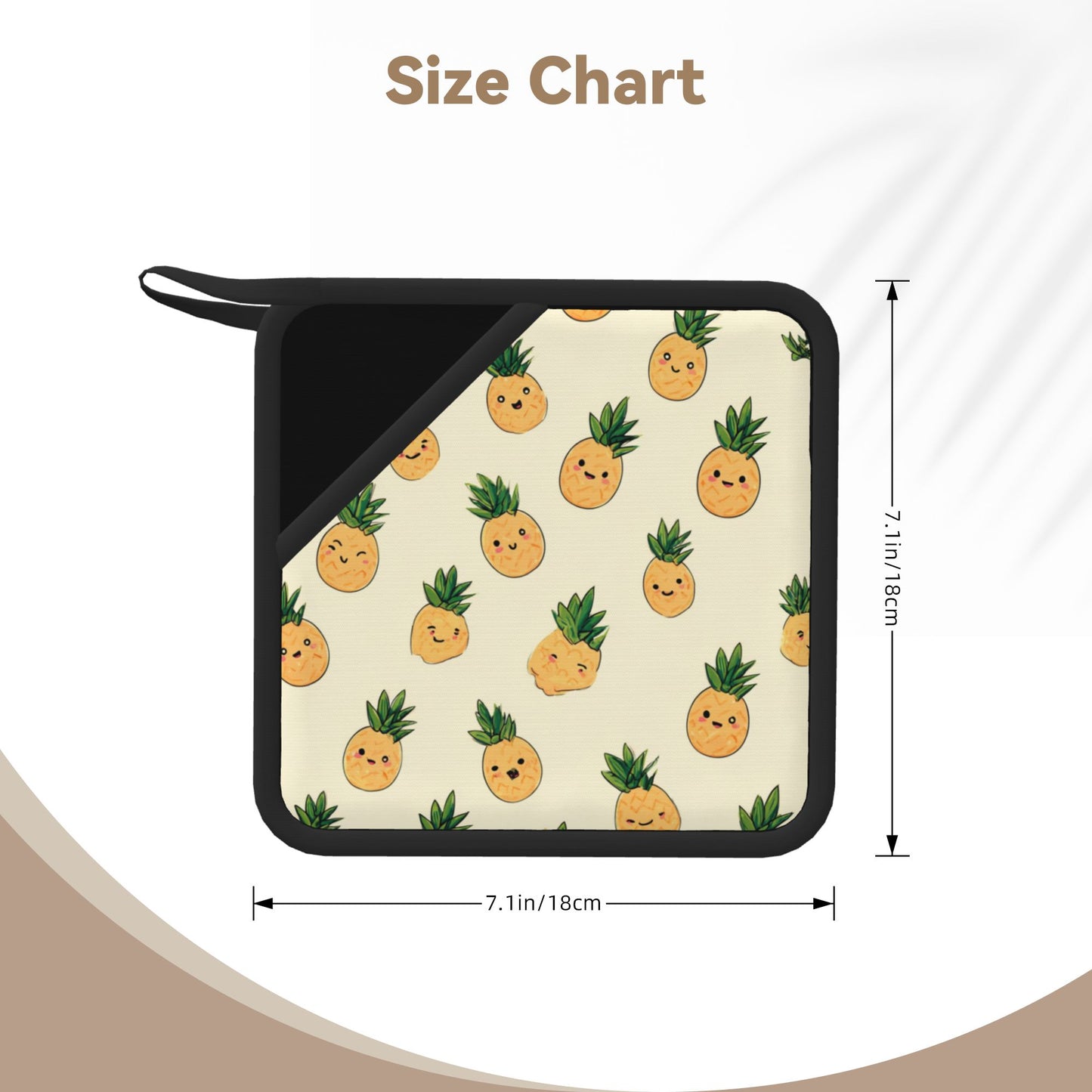 Cute Pineapple Silicone Trivet – Heat-Resistant Non-Slip Pad for Kitchen 7.1 x 7.1 in
